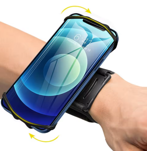 Universal 360° Rotating Sports Wristband Phone Holder – Elastic, Secure, Hands‑Free