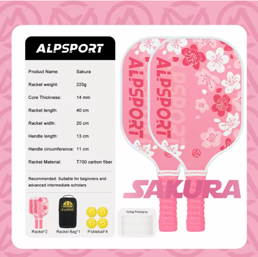 ALPSPORT SWIRL Graphite Pickleball Paddle – Lightweight, Durable & High‑Performance Racket