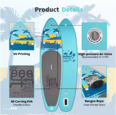 Premium Inflatable SUP Board 335×84×15 – FunWater All‑Round Paddle Set